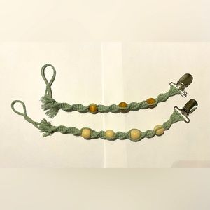 Macrame Pacifier Clip Set